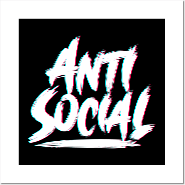 Antisocial - Misanthropic EDM Club Wall Art by tommartinart